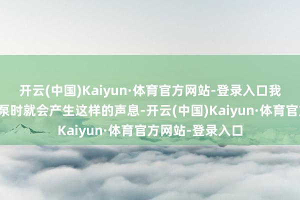 开云(中国)Kaiyun·体育官方网站-登录入口我平日在后院用水泵时就会产生这样的声息-开云(中国)Kaiyun·体育官方网站-登录入口